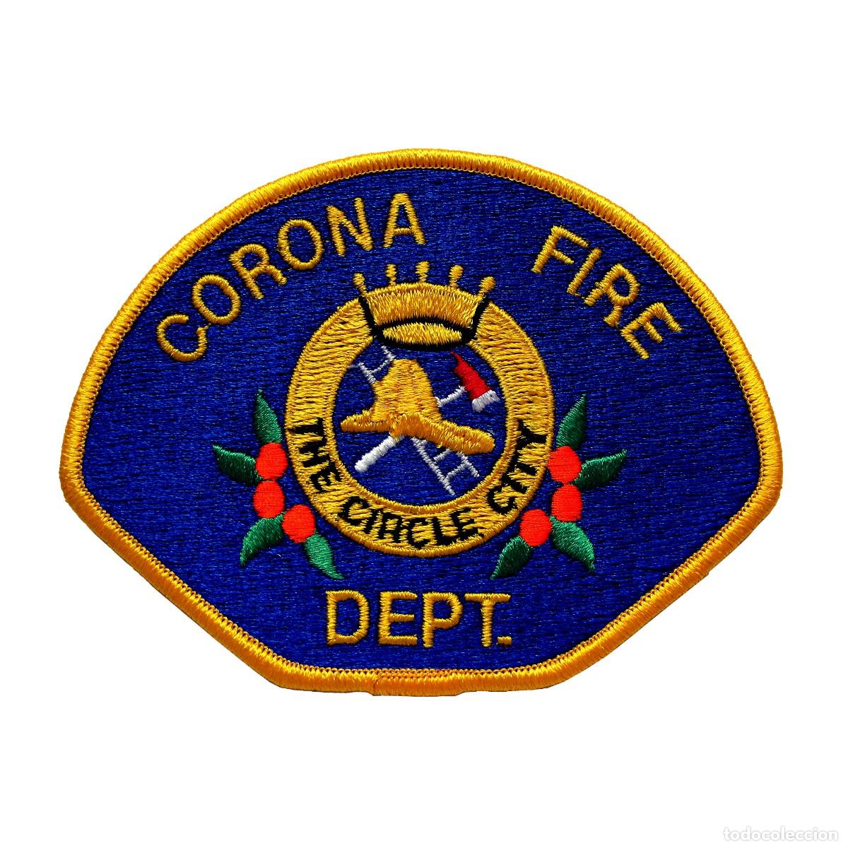 Militaria: PARCHE CORONA FIRE DEPARTMENT - CALIFORNIA - USA