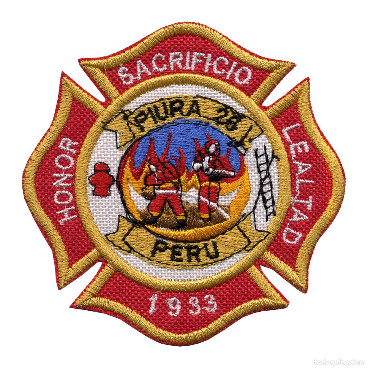 Militaria: PARCHE BOMBEROS PERU - PIURA 26