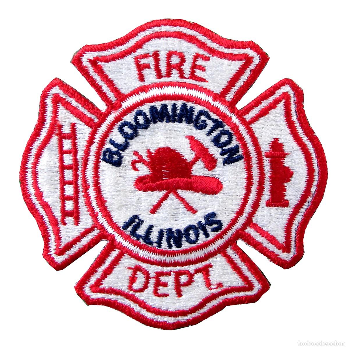 Militaria: PARCHE BLOOMINGTON FIRE DEPARTMENT - ILLINOIS - USA - BOMBEROS