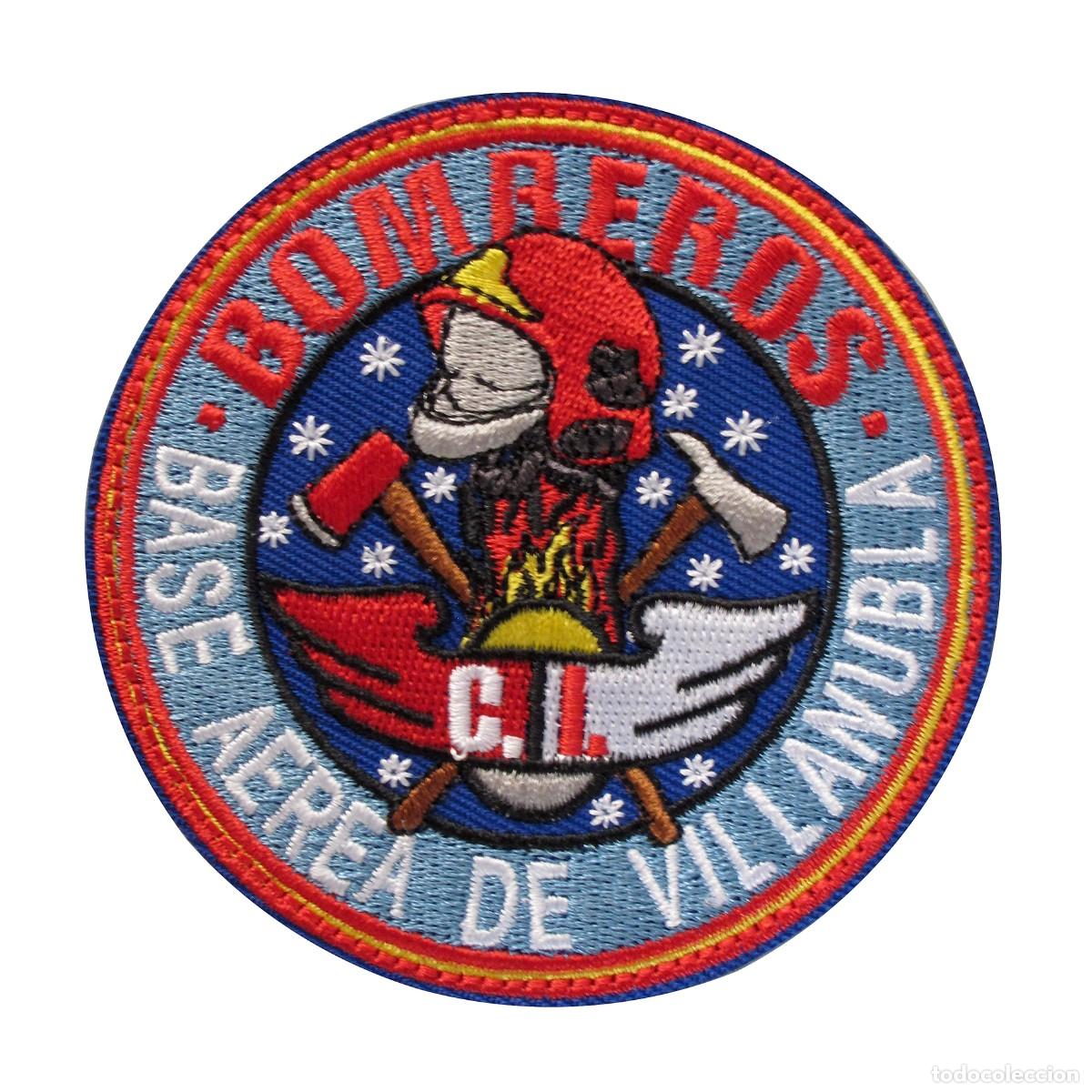 Militaria: PARCHE BOMBEROS BASE AEREA DE VILLANUBLA - C.I. - EJERCITO DEL AIRE