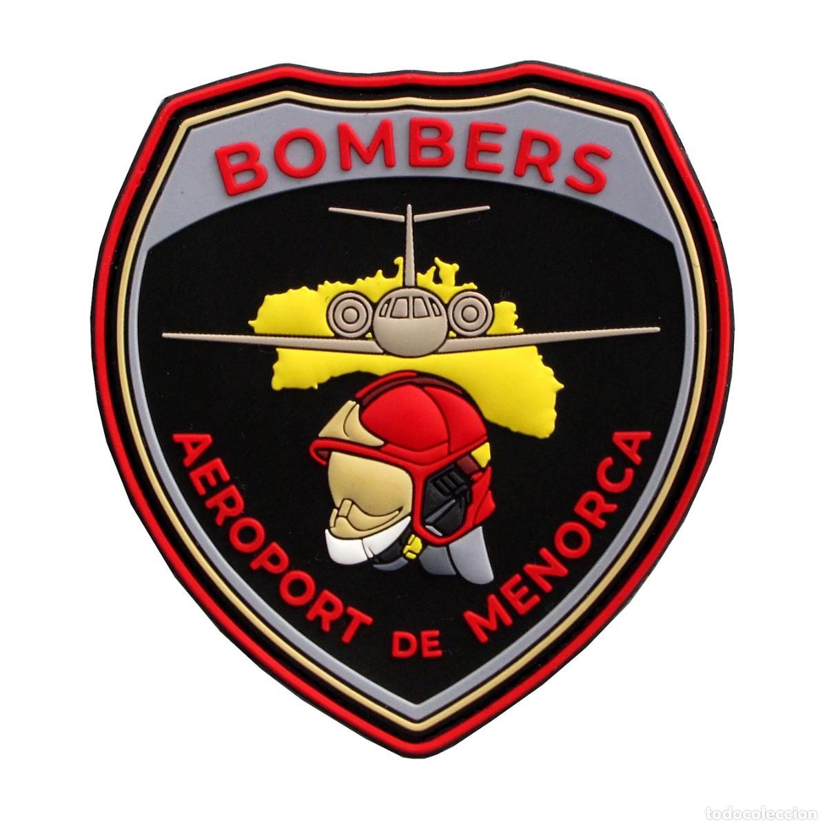 Militaria: PARCHE BOMBERS AEROPORT DE MENORCA - BOMBEROS