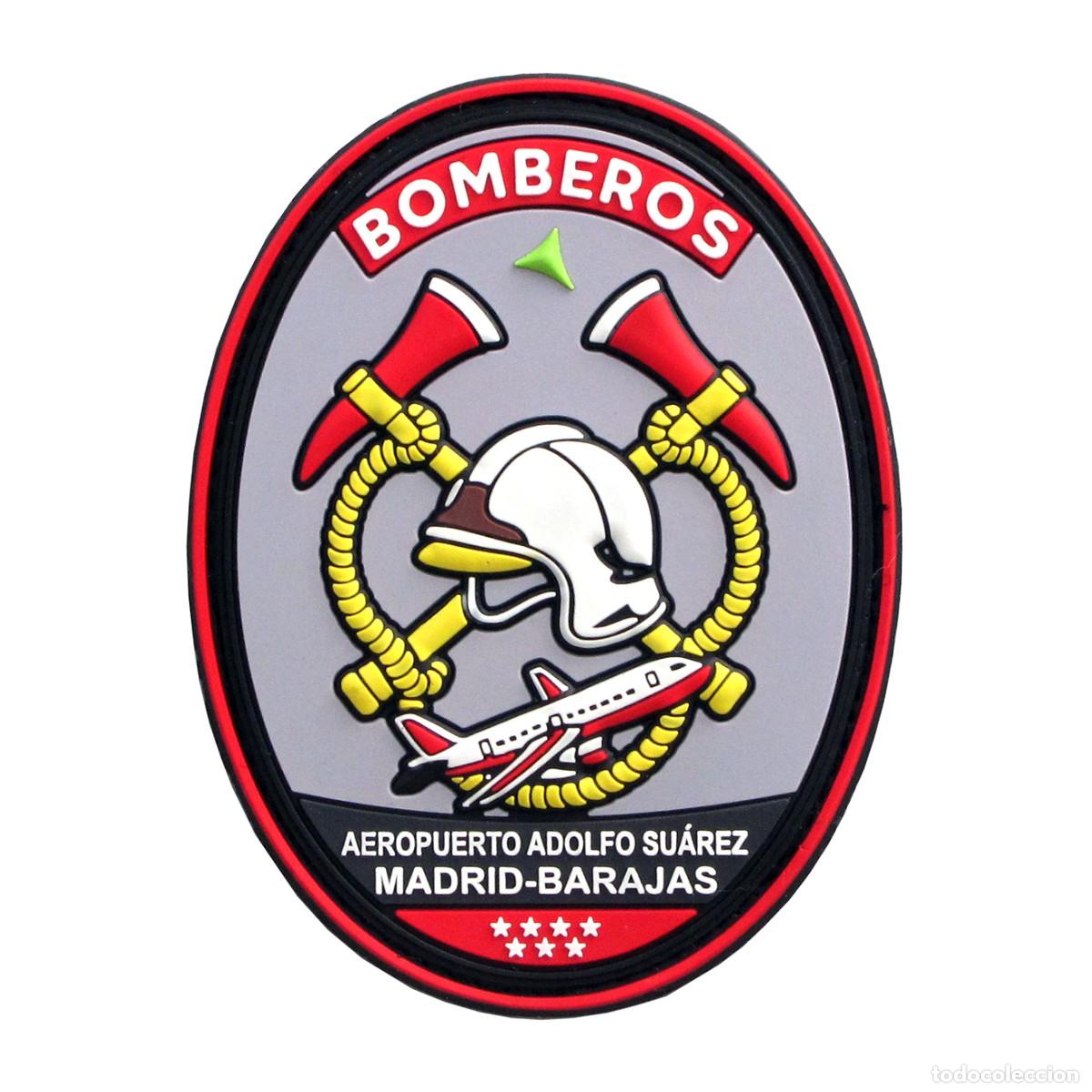 Militaria: PARCHE BOMBEROS AEROPUERTO ADOLFO SUAREZ MADRID-BARAJAS