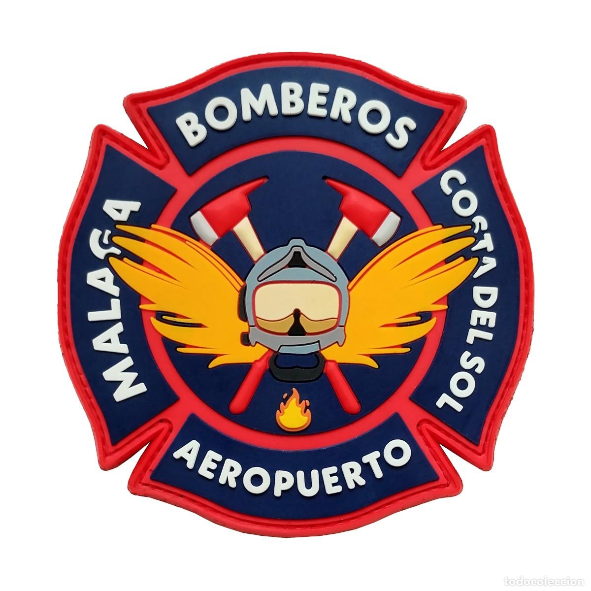 Militaria: PARCHE BOMBEROS AEROPUERTO MALAGA COSTA DEL SOL