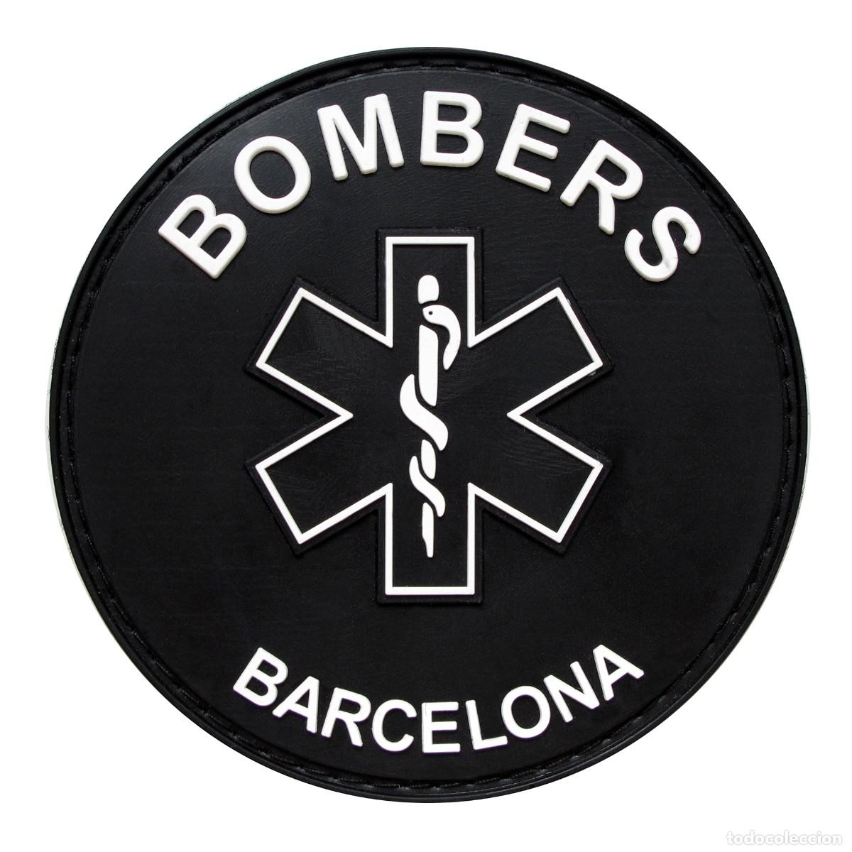 Militaria: PARCHE BOMBERS BARCELONA SANITARIS - BOMBEROS