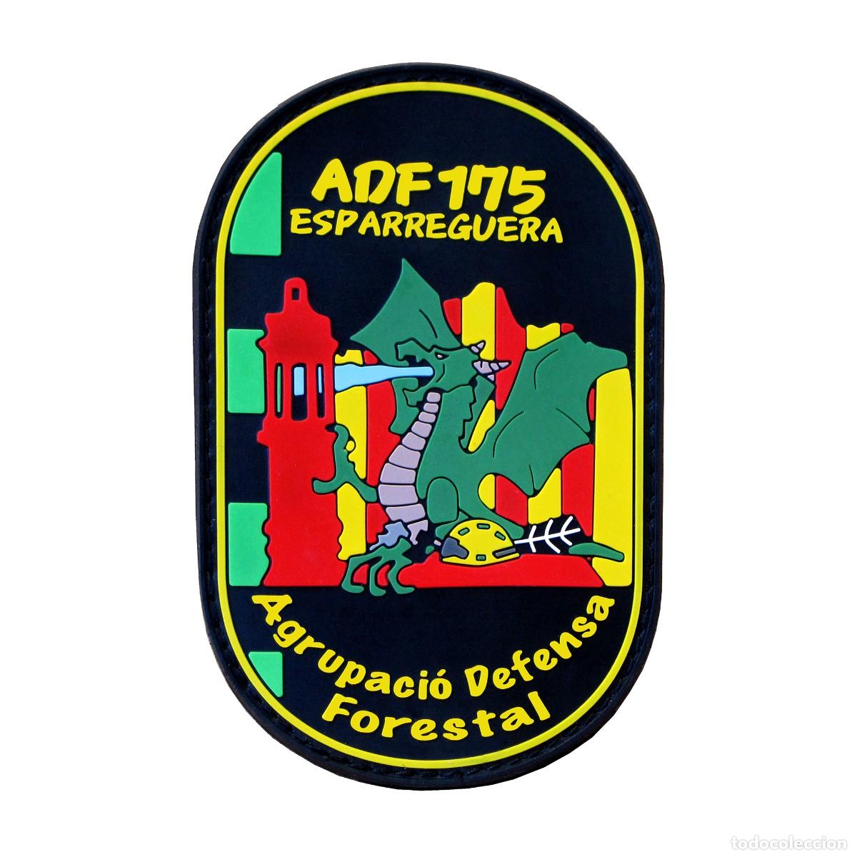 Militaria: PARCHE ADF 175 ESPARREGUERA - AGRUPACIO DEFENSA FORESTAL - INCENDIOS - BOMBEROS