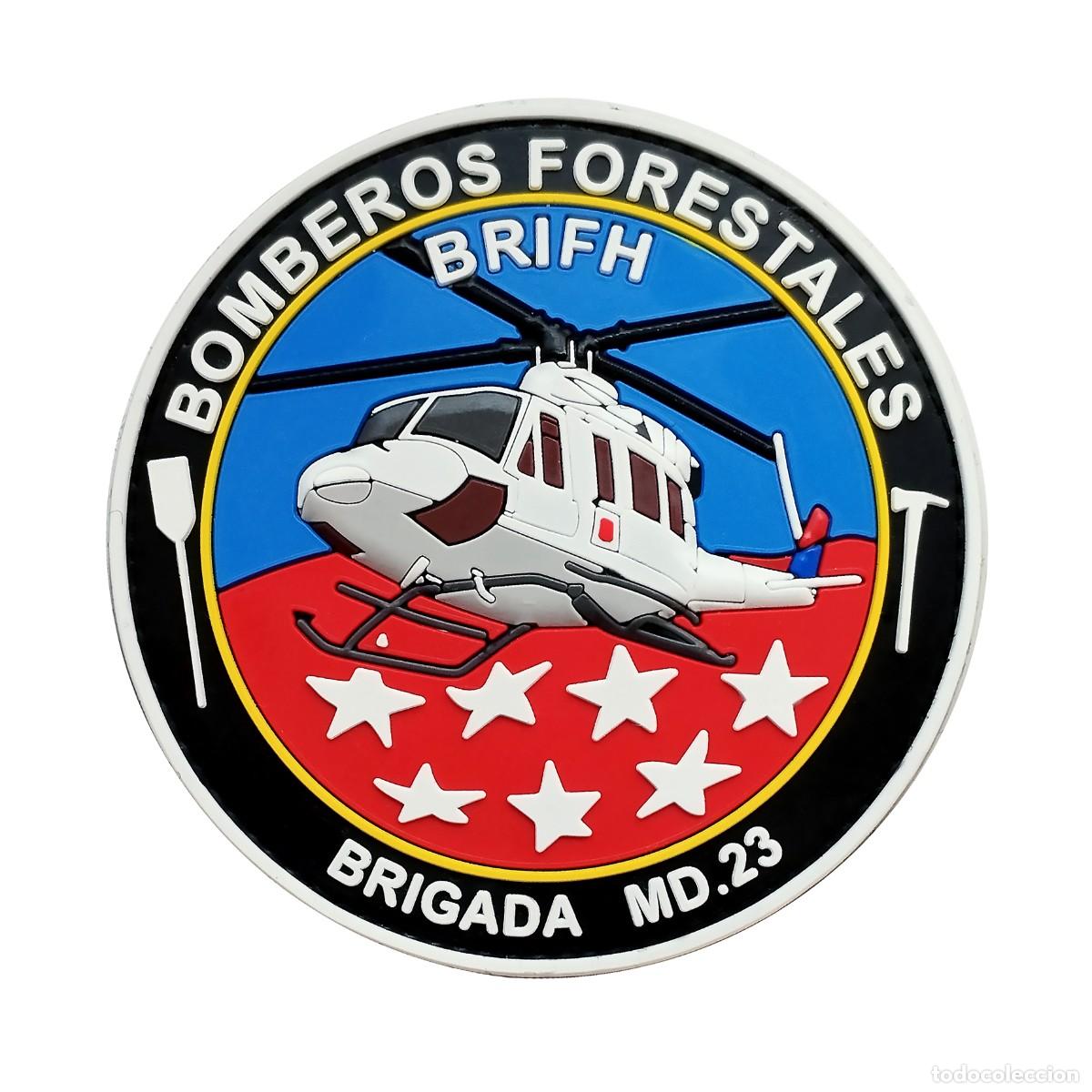 Militaria: PARCHE BOMBEROS FORESTALES BRIFH BRIGADA MD.23 - COMUNIDAD MADRID