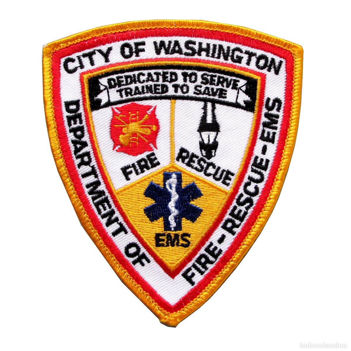 Militaria: PARCHE CITY OF WASHINGTON N.C. - DEPARTMENT OF FIRE - USA - BOMBEROS