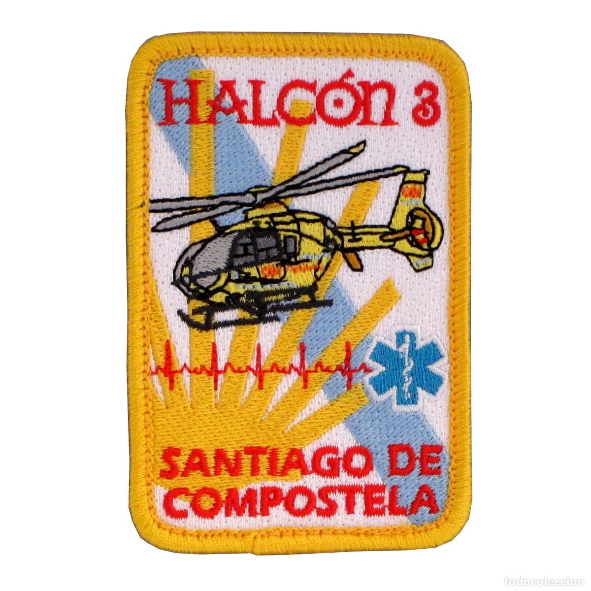 Militaria: PARCHE HALCON 3 SANTIAGO DE COMPOSTELA - HEMS - HELICOPTEROS