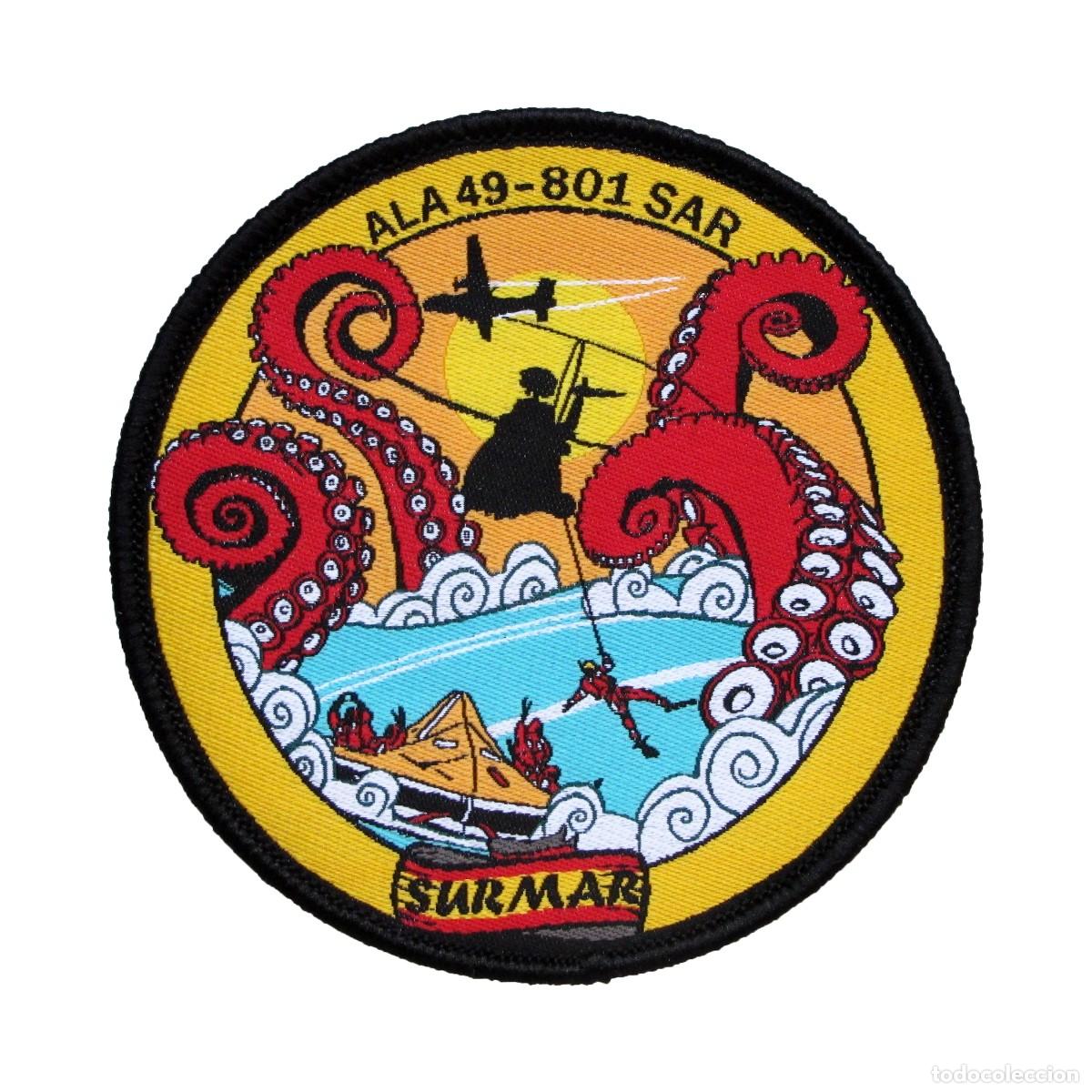 Militaria: PARCHE ALA 49 - 801 SAR - EJERCITO DEL AIRE - SURMAR - SAR MALLORCA