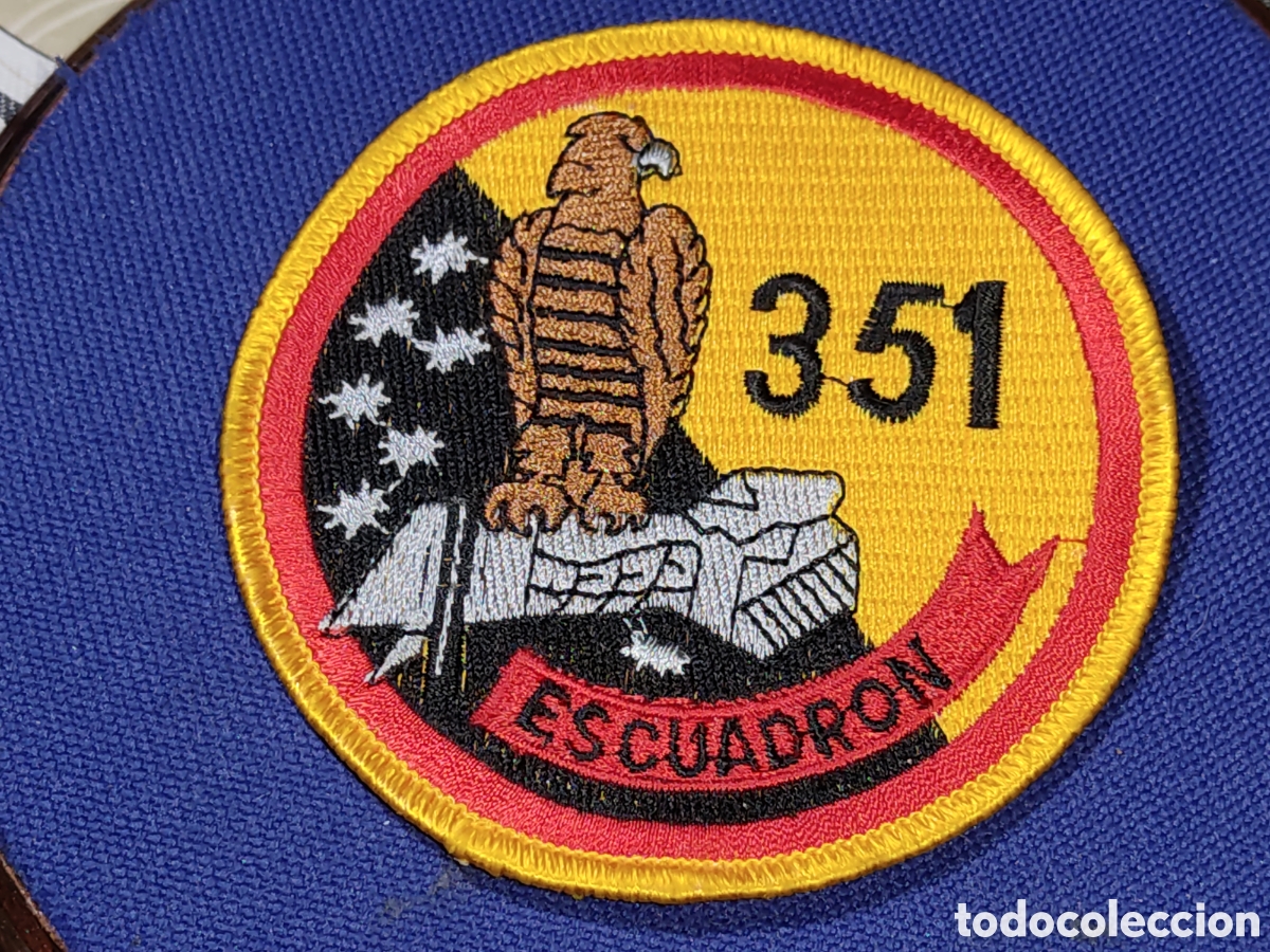 Militaria: Parche bordado ejercito del Aire Espa&ntilde;ol & Escuadr&oacute;n 351