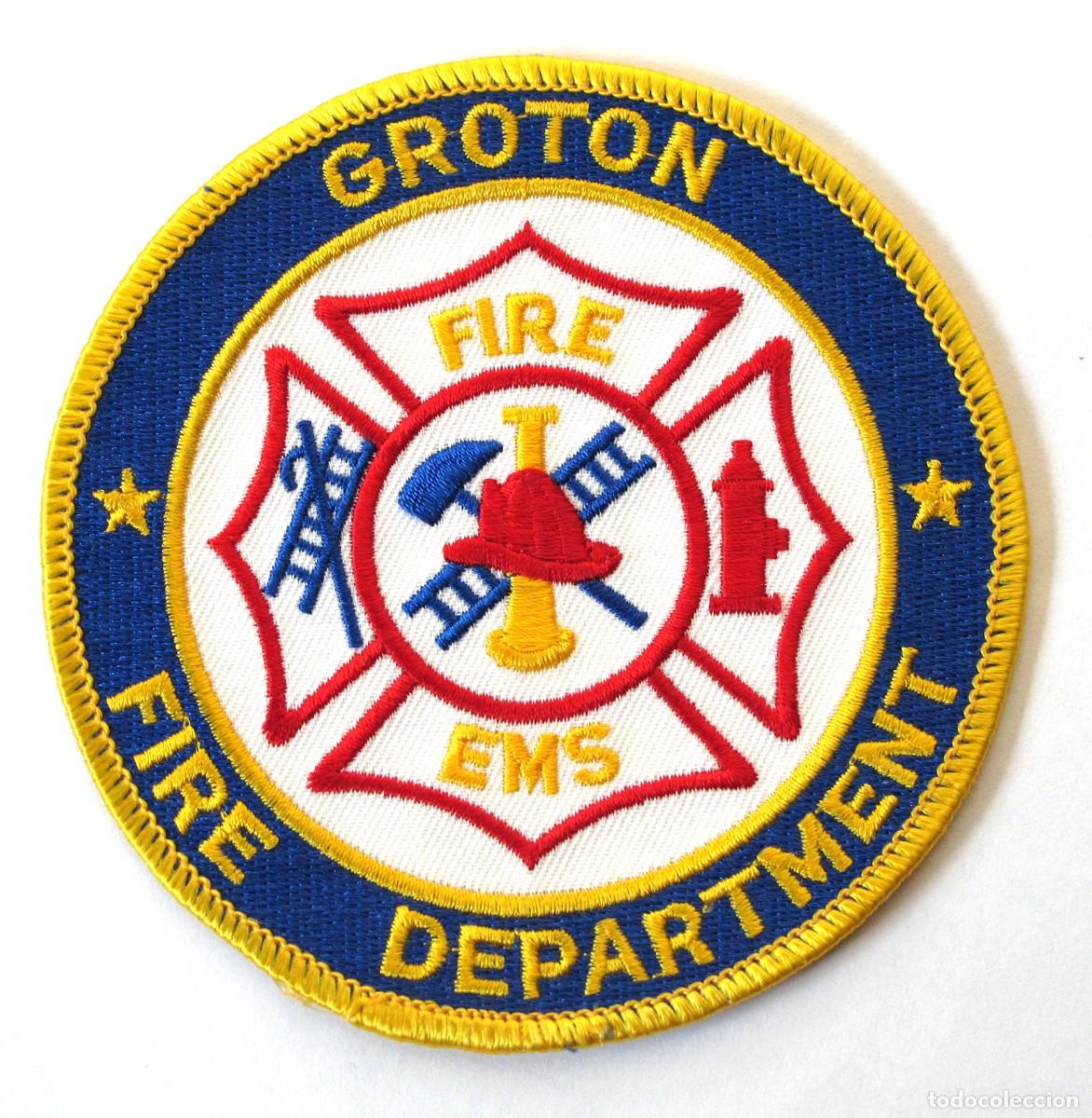 Militaria: PARCHE GROTON FIRE DEPARTMENT - BOMBEROS USA - NY
