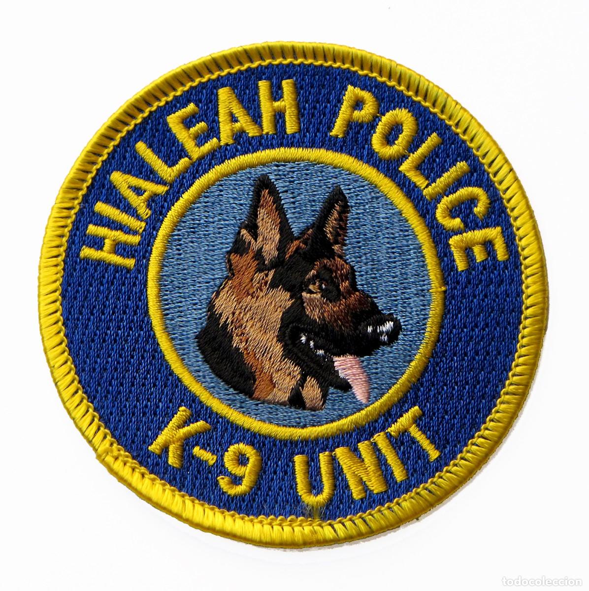 Militaria: PARCHE HIALEAH POLICE K-9 UNIT - USA