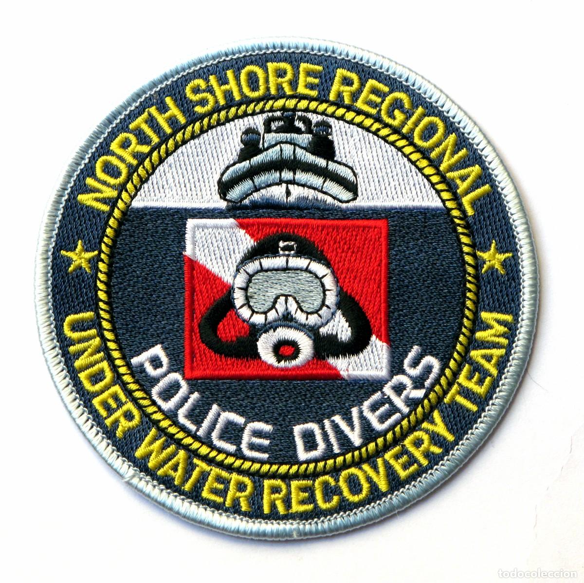 Militaria: PARCHE NORTH SHORE REGIONAL - POLICE DIVERS - USA