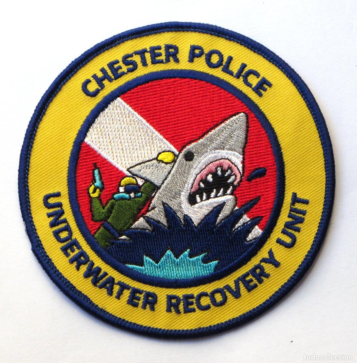 Militaria: PARCHE CHESTER POLICE - UNDERWATER RECOVERY UNIT - USA