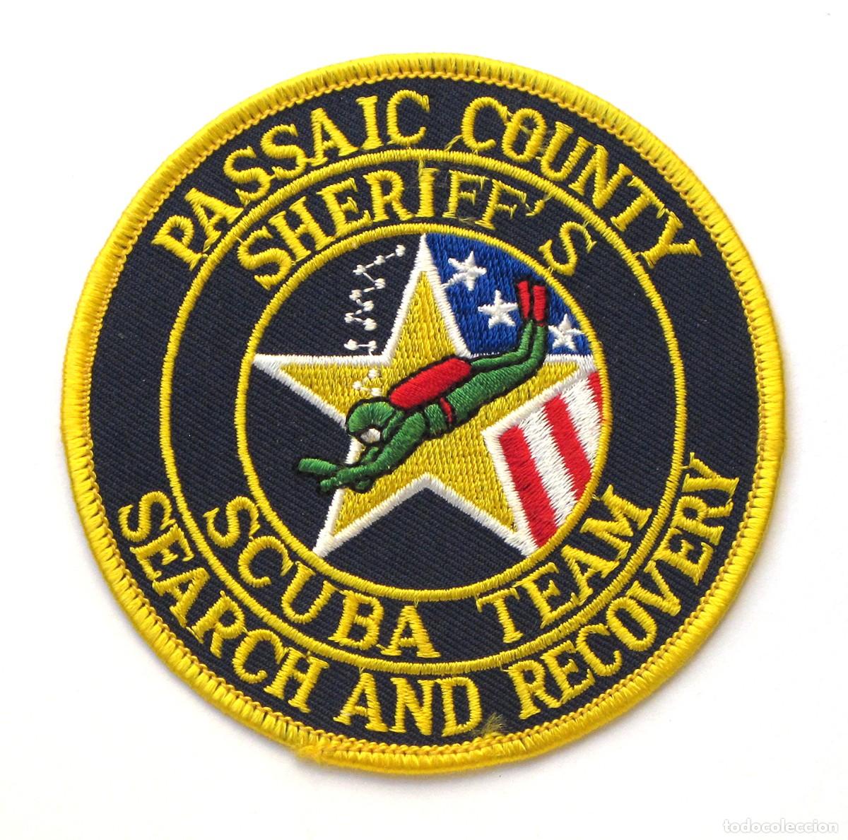 Militaria: PARCHE PASSAIC COUNTY SHERIFF'S - SCUBA TEAM - SEARCH AND RESCUE - USA