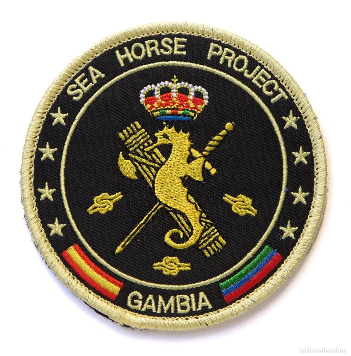 Militaria: PARCHE GUARDIA CIVIL - GAMBIA - SEA HORSE PROJECT