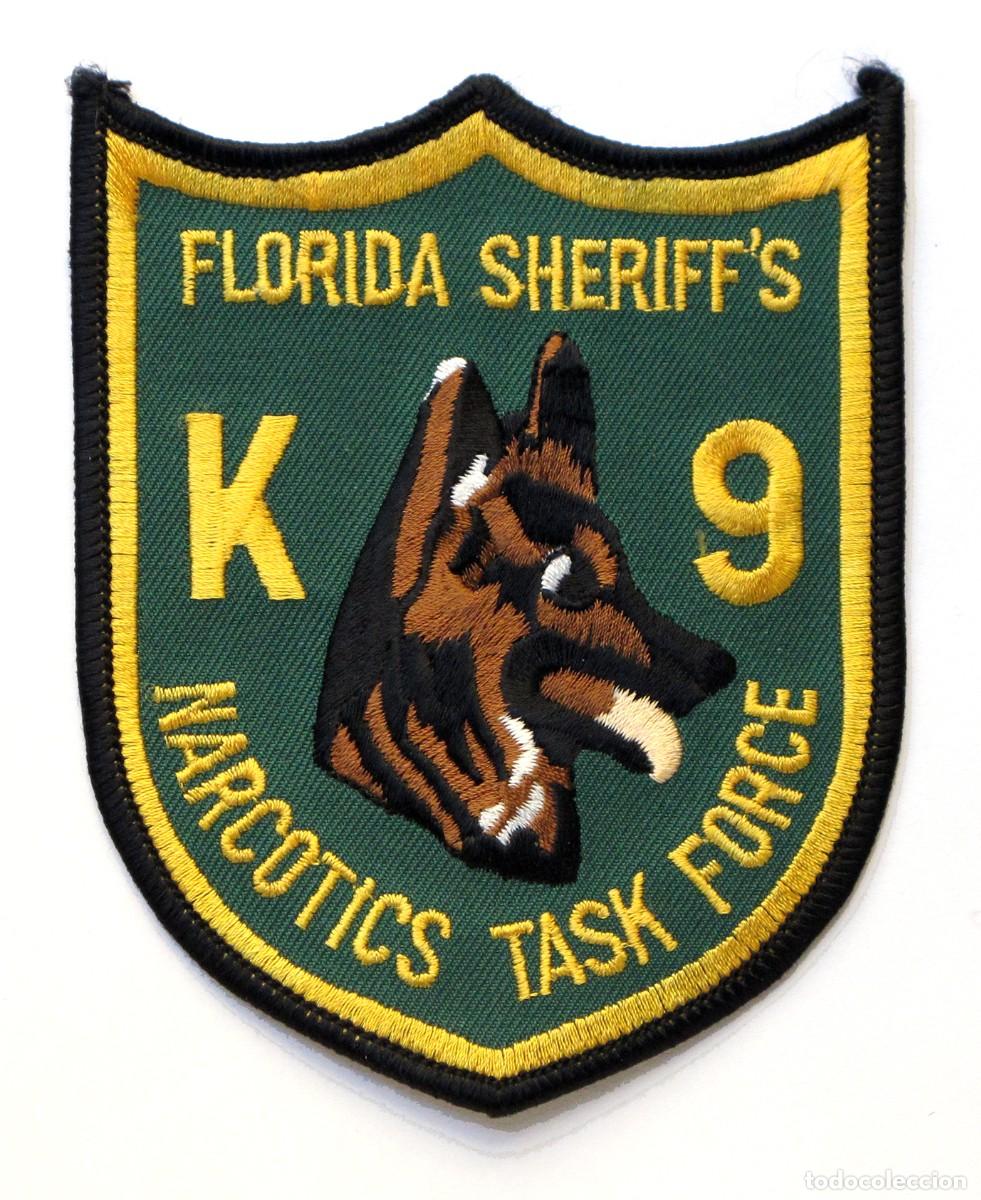 Militaria: PARCHE FLORIDA SHERIFFS K9 - NARCOTICS TASK FORCE - USA - Foto 1
