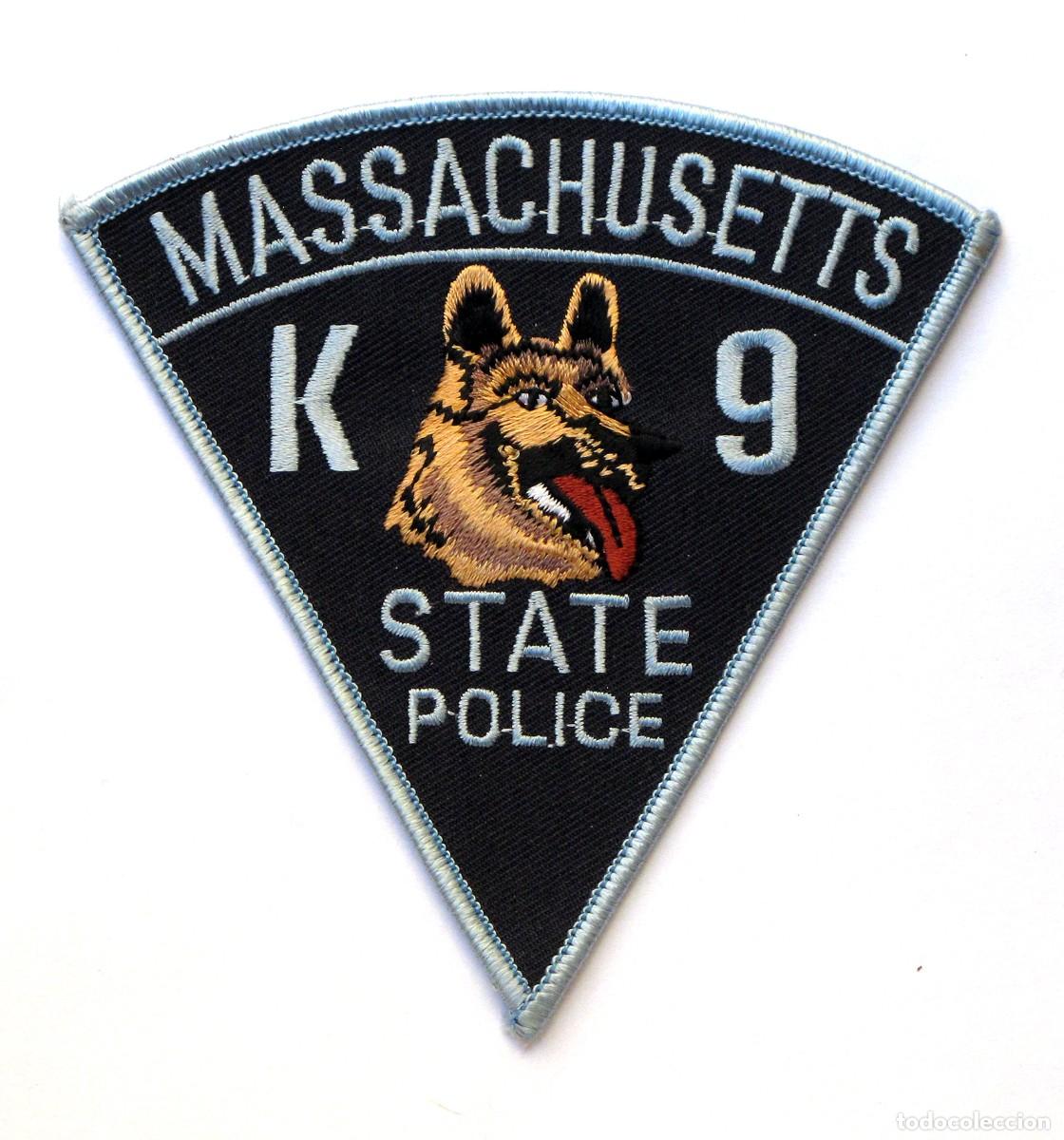 Militaria: PARCHE STATE POLICE K9 MASSACHUSETTS - USA