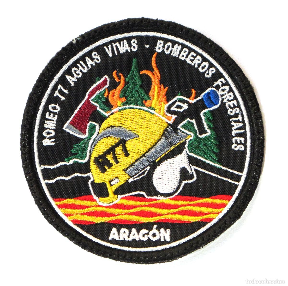 Militaria: PARCHE BOMBEROS FORESTALES R77 AGUAS VIVAS - INCENDIOS