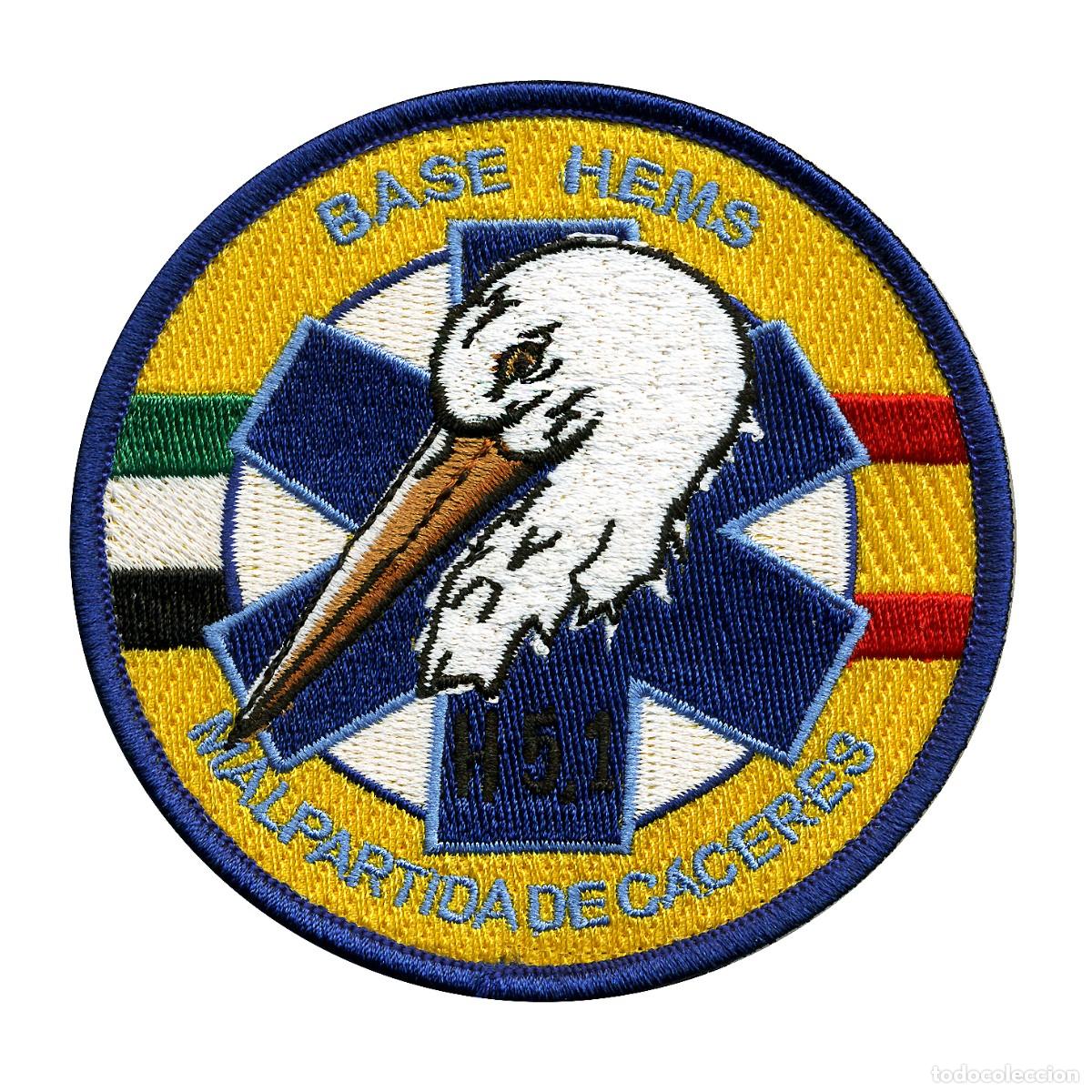 Militaria: PARCHE BASE HEMS MALPARTIDA DE CACERES - HELICOPTEROS - Foto 1