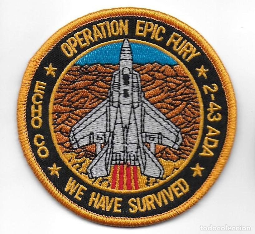 Militaria: parche AVIACION USA OPERACION ESPIC FURY IRAN