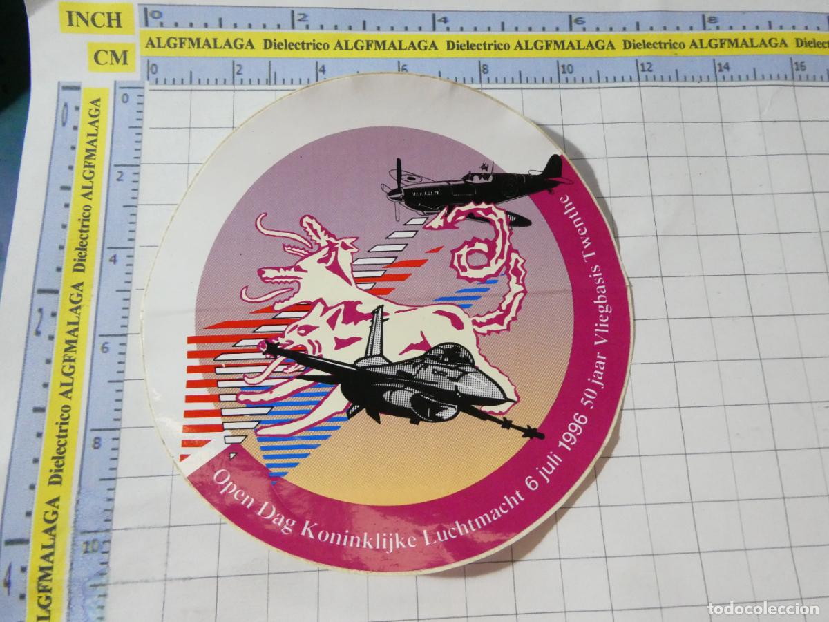 Militaria: PEGATINA MILITAR. EJ&Eacute;RCITO DEL AIRE. HOLANDA PA&Iacute;SES BAJOS. CAZA AVI&Oacute;N COMBATE A&Ntilde;O 1996.