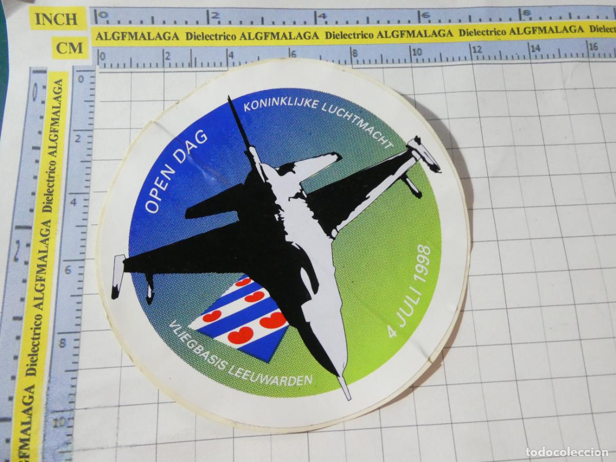 Militaria: PEGATINA MILITAR. EJ&Eacute;RCITO DEL AIRE. HOLANDA PA&Iacute;SES BAJOS. CAZA AVI&Oacute;N COMBATE A&Ntilde;O 1998.