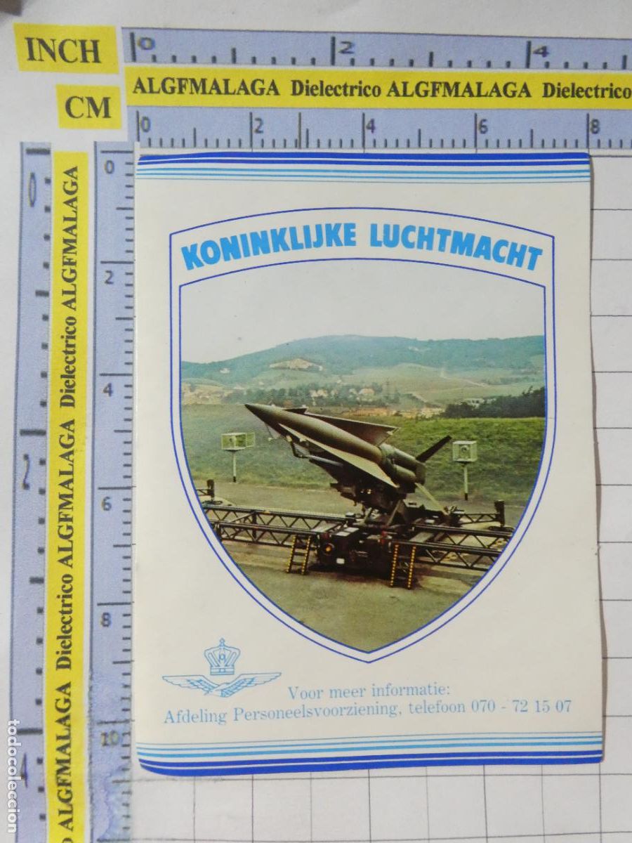 Militaria: PEGATINA MILITAR. EJ&Eacute;RCITO DEL AIRE. HOLANDA PA&Iacute;SES BAJOS. FUERZA AEREA HOLANDESA MISIL TIERRA AIRE