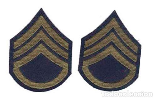 Militaria: PAR DE GALONES DE SARGENTO EJERCITO USA - Foto 1