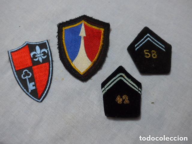 Militaria: Lote 4 antiguo parche frances a identificar, Francia.