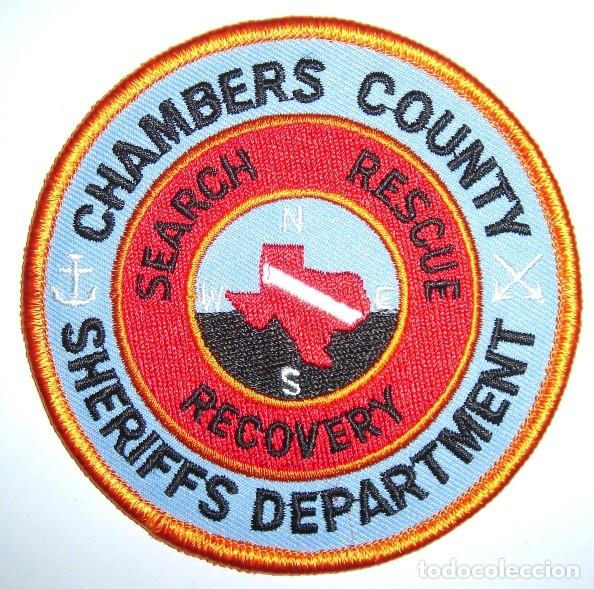 Militaria: parche POLICIA USA SHRIFF CHAMBERS BUCEADORES