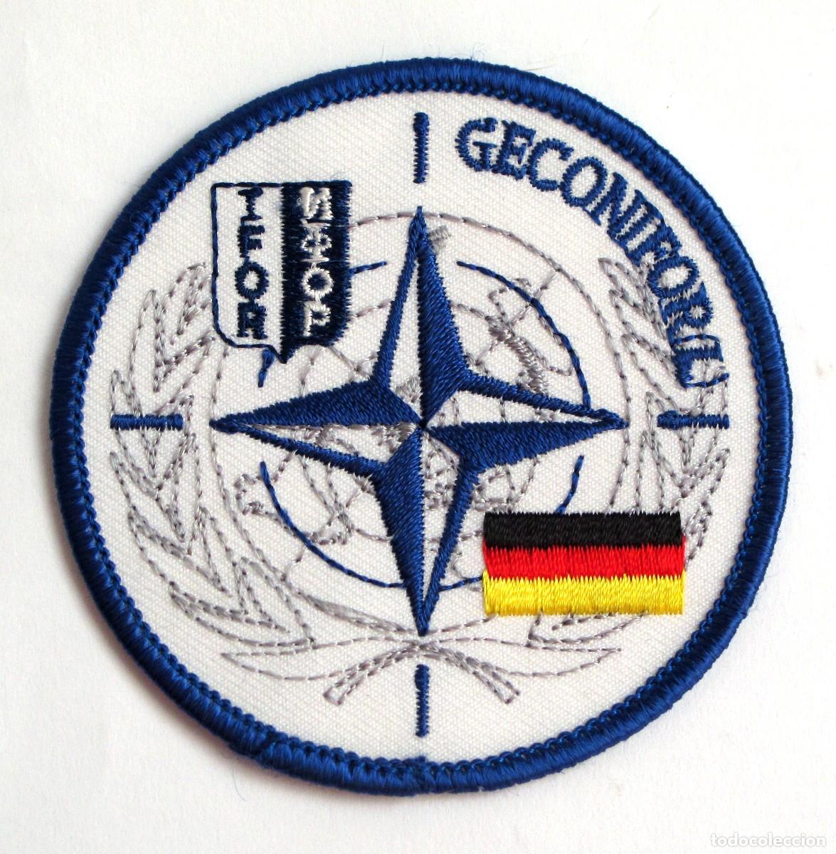 Militaria: PARCHE IFOR - GECONIFOR (L) - CONTINGENTE ALEMAN - GUERRA BALCANES - NATO/ONU