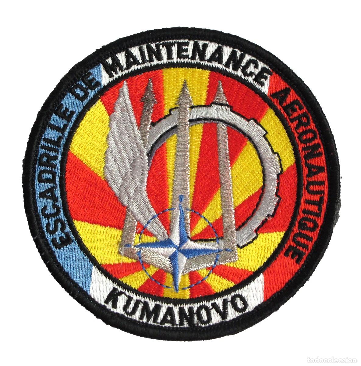 Militaria: PARCHE CONTINGENTE FRANCLES BALCANES - ESCADRILLE DE MAINTENANCE AERONAUTIQUE - KUMANOVO - MACEDONIA