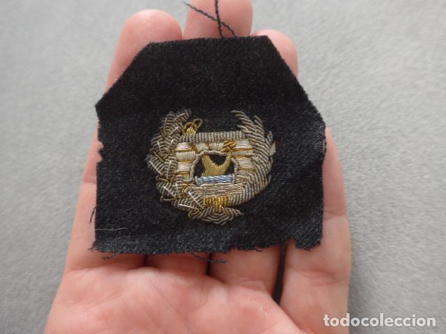 Militaria: Antiguo parche bordado original de Ingeniero de puertos, canales y caminos, Republica y guerra civil