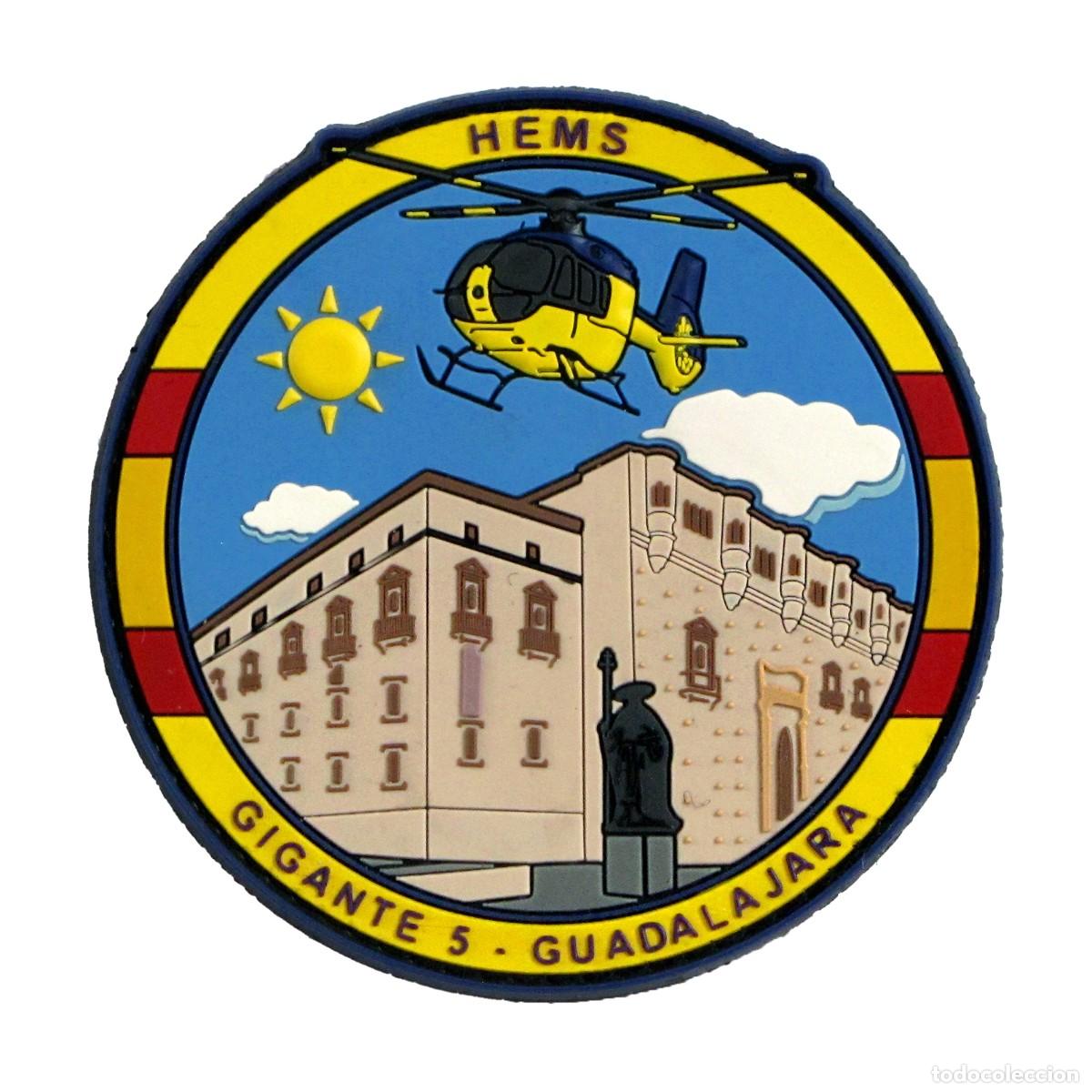 Militaria: PARCHE HEMS - GIGANTE 5 - GUADALAJARA - HELICOPTERO MEDICALIZADO