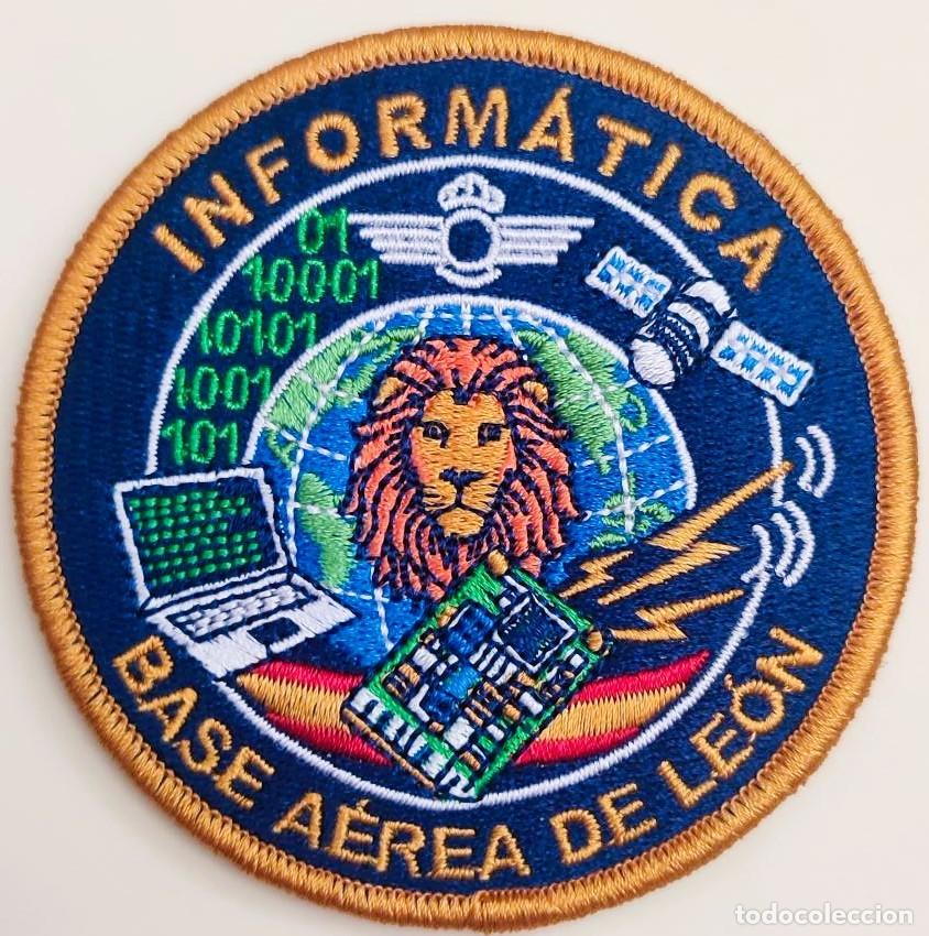 Militaria: PARCHE DEL EJ&Eacute;RCITO DEL AIRE. BASE A&Eacute;REA DE LE&Oacute;N. INFORM&Aacute;TICA