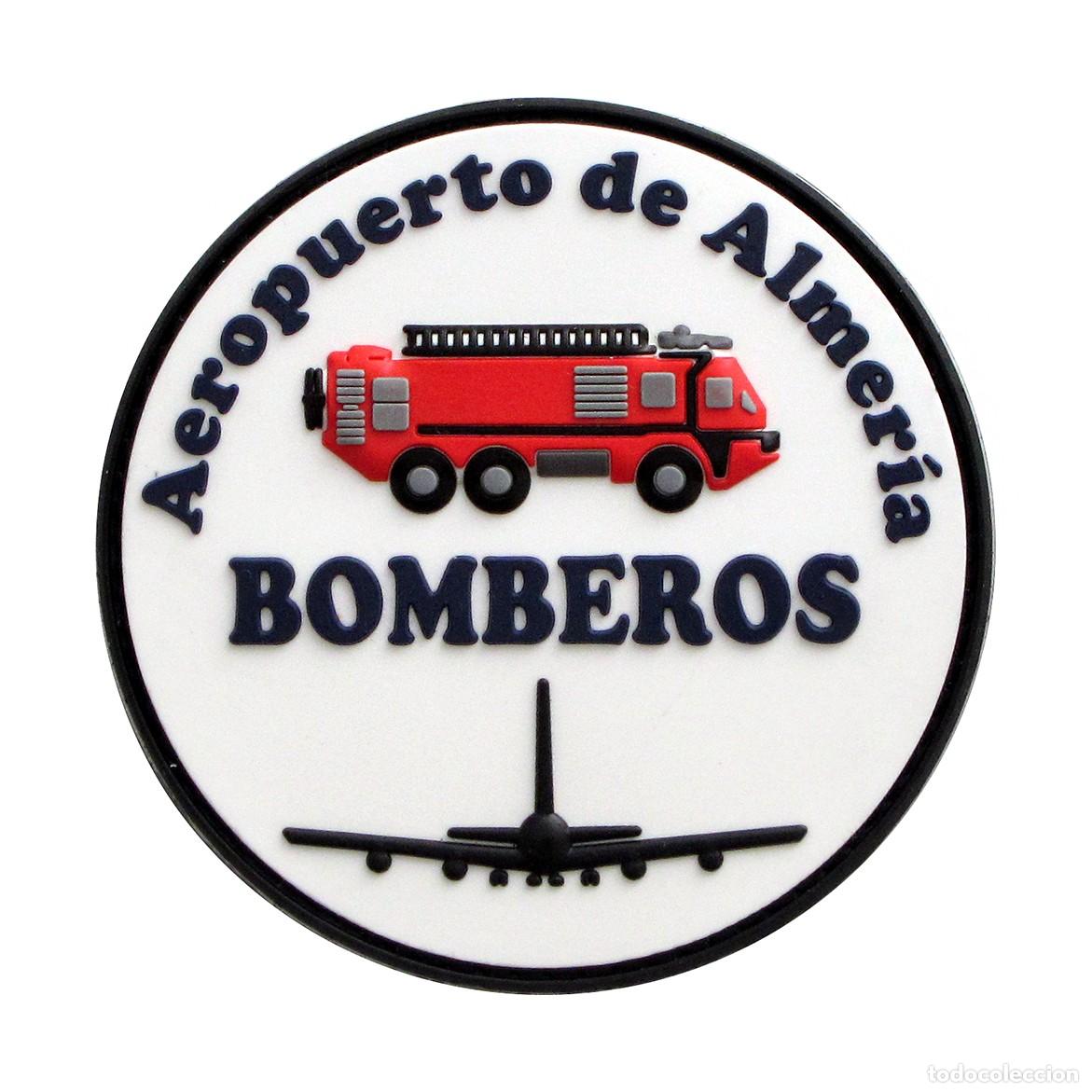 Militaria: PARCHE BOMBEROS AEROPUERTO DE ALMERIA