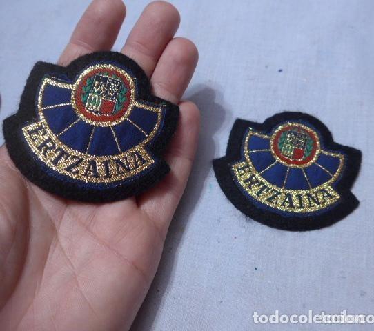 Militaria: * Lote 2 antiguos parches de Ertzaina, Policia vasca, Pais Vasco, originales. ZX10