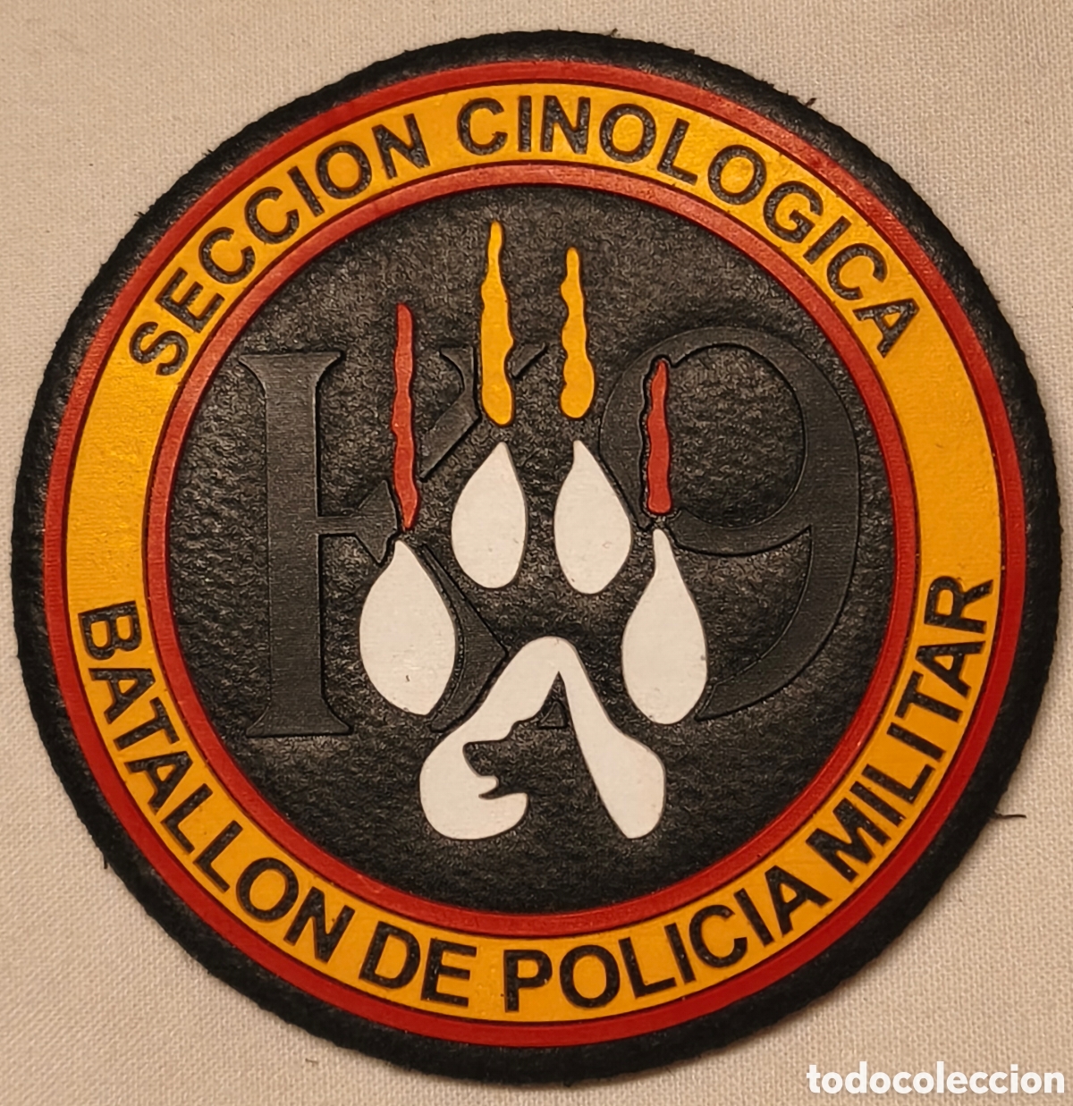 Militaria: PARCHE EMBLEMA DE BRAZO INYECTADO A COLOR CON VELCRO SECCI&Oacute;N CINOL&Oacute;GICO BON POLIC&Iacute;A MILITAR