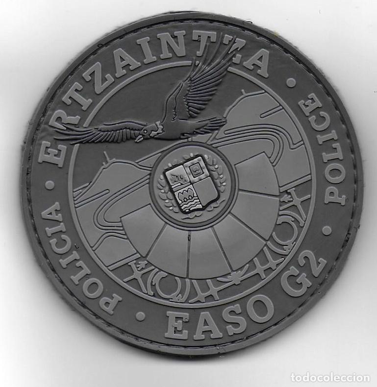 Militaria: parche POLICIA ERTZAINTZA GRUPO 2 DONOSTI GRIS