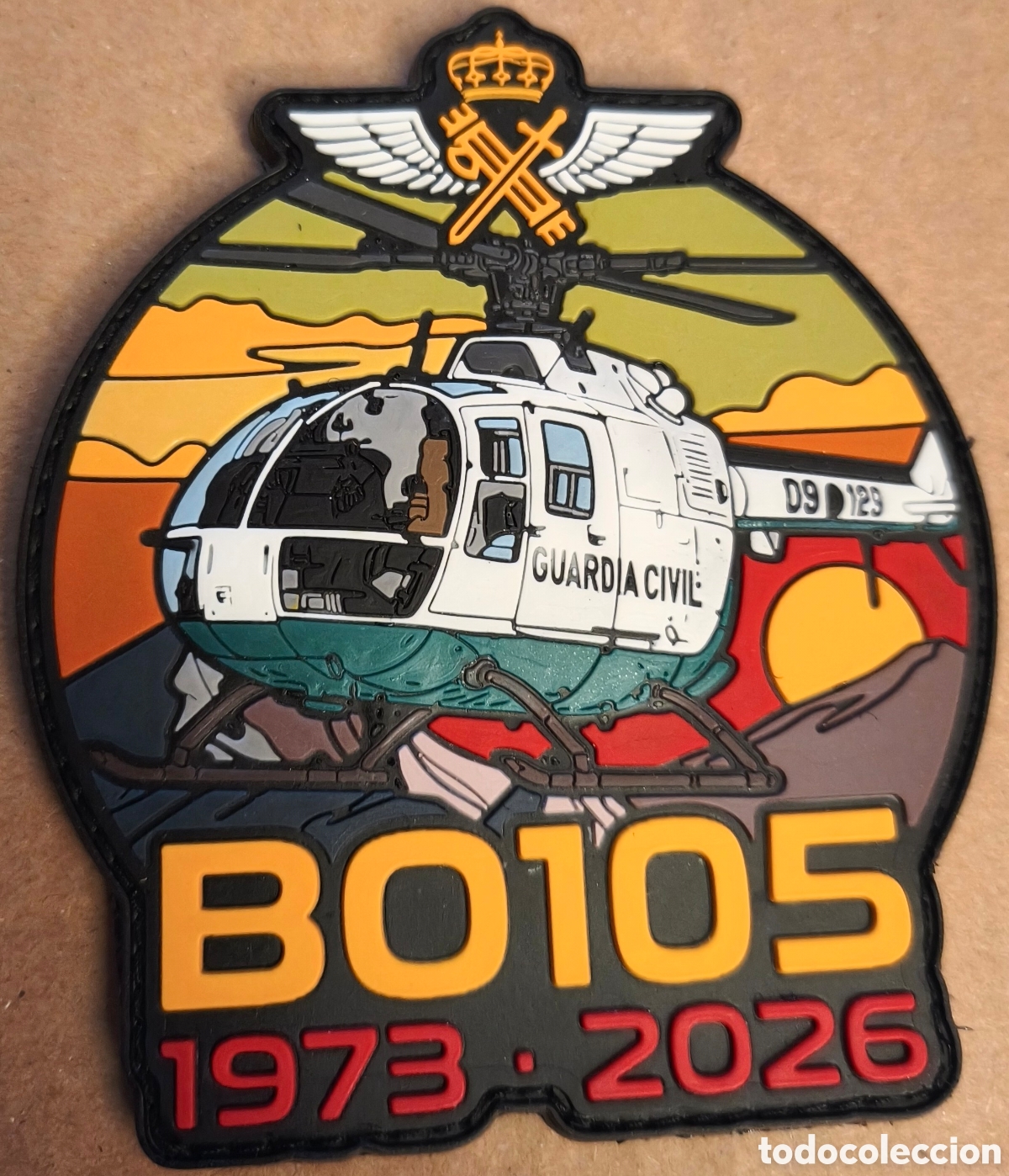 Militaria: PARCHE EMBLEMA DE BRAZO GOMA INYECTADA A COLOR CON VELCRO BO105 G. CIVIL