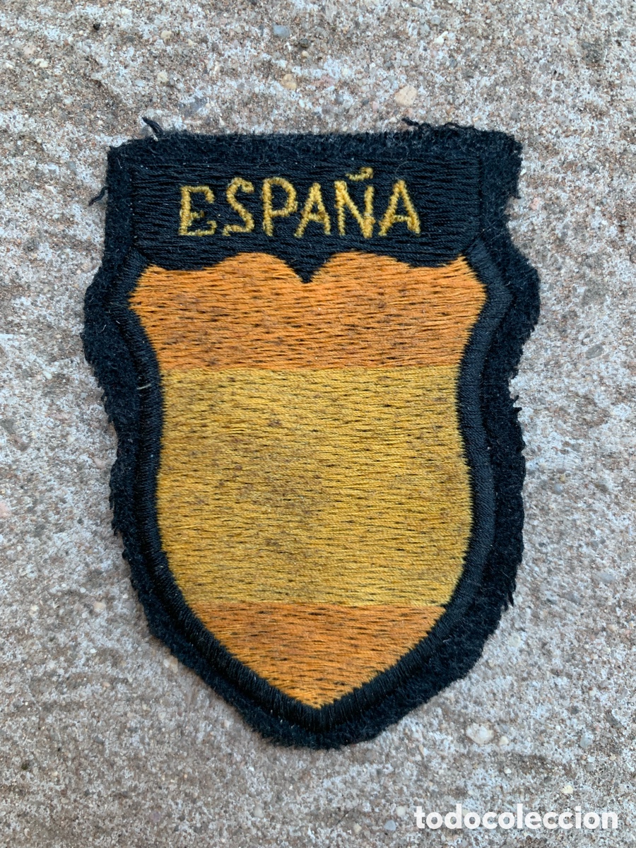 Militaria: PARCHE DIVISI&Oacute;N AZUL Manga Chaqueta Wehrmacht. Original Segunda Guerra Mundial