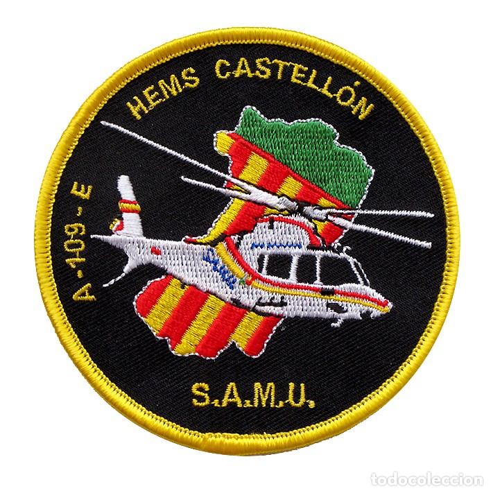 Militaria: PARCHE HEMS CASTELLON - S.A.M.U. - A-109-E - HELICOPTEROS