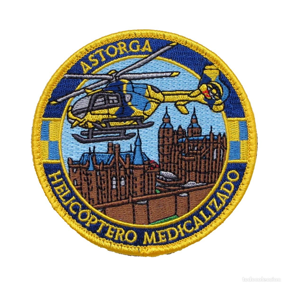 Militaria: PARCHE HELICOPTERO MEDICALIZADO ASTORGA - HEMS