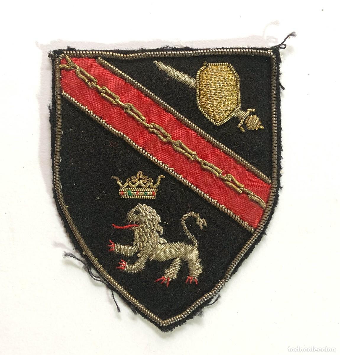 Militaria: PARCHE TELA BRAZO CON BORDADOS EN HILO DE ORO Y PLATA / UNIFORME GALA / &Eacute;POCA FRANCO - TRANSICI&Oacute;N