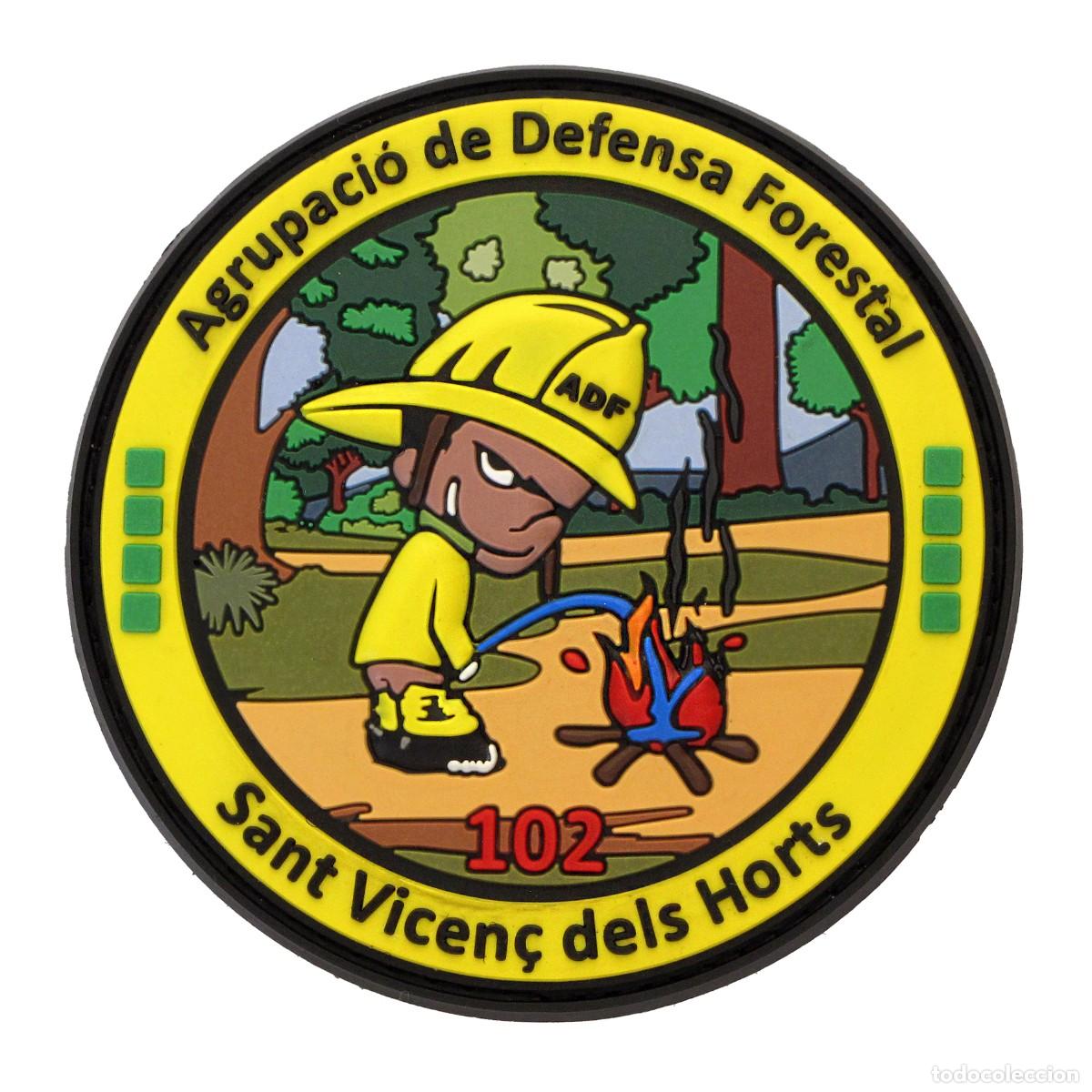 Militaria: PARCHE ADF - AGRUPACIO DEFENSA FORESTAL - SANT VICEN&Ccedil; DELS HORTS - INCENDIOS FORESTALES