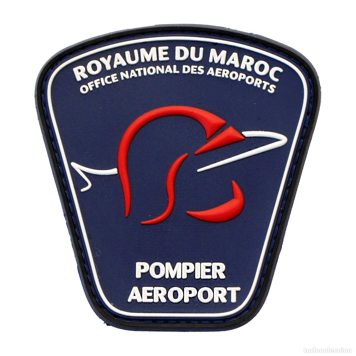 Militaria: PARCHE BOMBEROS MARRUECOS - POMPIER AEROPORT - ROYAUME DU MAROC - OFFICE NATIONAL DES AEROPORTS