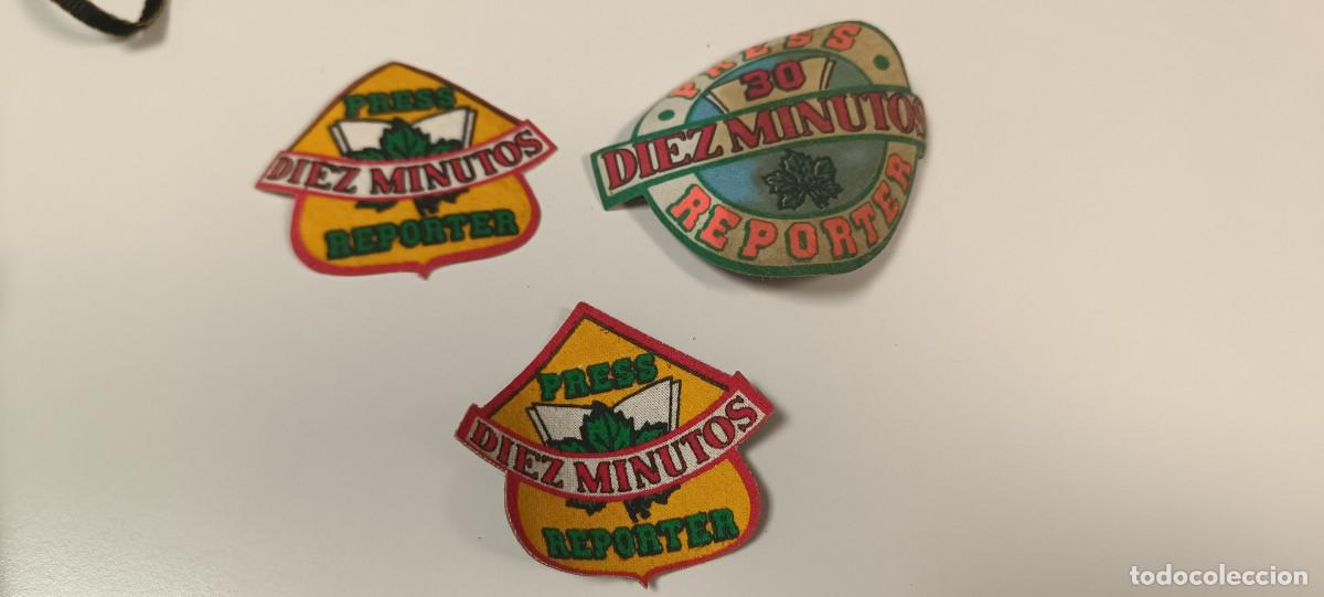 Militaria: 3 ANTIGUOS PARCHES DE BRAZO DE PRENSA DE REVISTA 10 MINUTOS