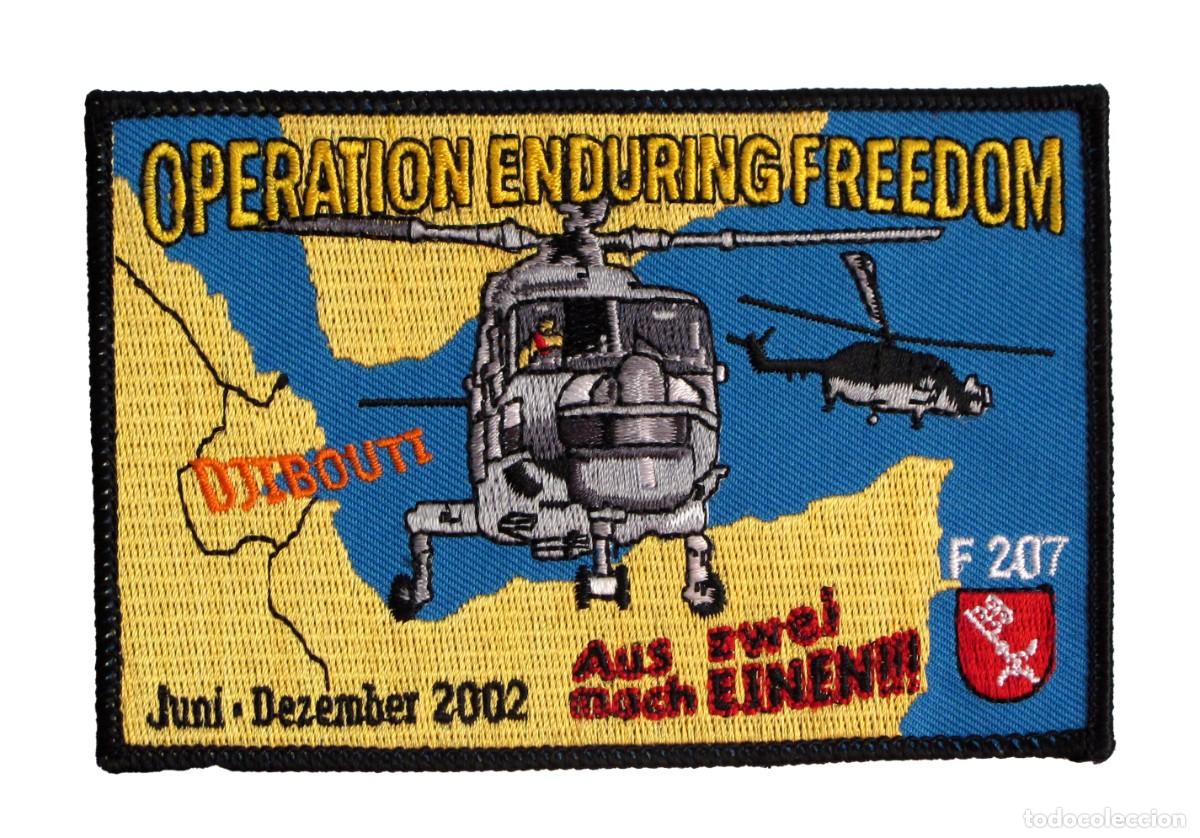 Militaria: PARCHE OPERATION EN FURING FREEDOM - FRAGATA ALEMANA F207 - DESTACAMENTO HELICOPTEROS DJIBOUTI