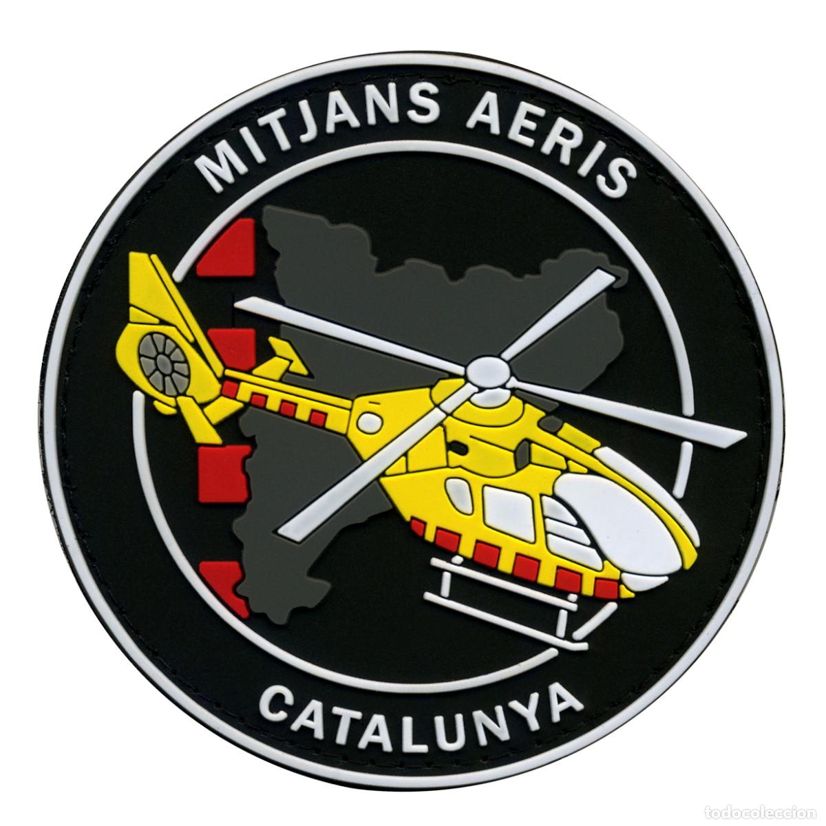 Militaria: PARCHE MITJANS AERIS CATALUNYA - HELICOPTEROS SEM HEMS - BOMBEROS